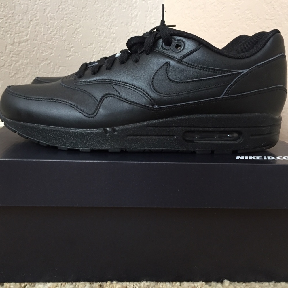 Nike Air Max 1 id All Black size 11 with Dollar Sign $ on Heel (see pictures)